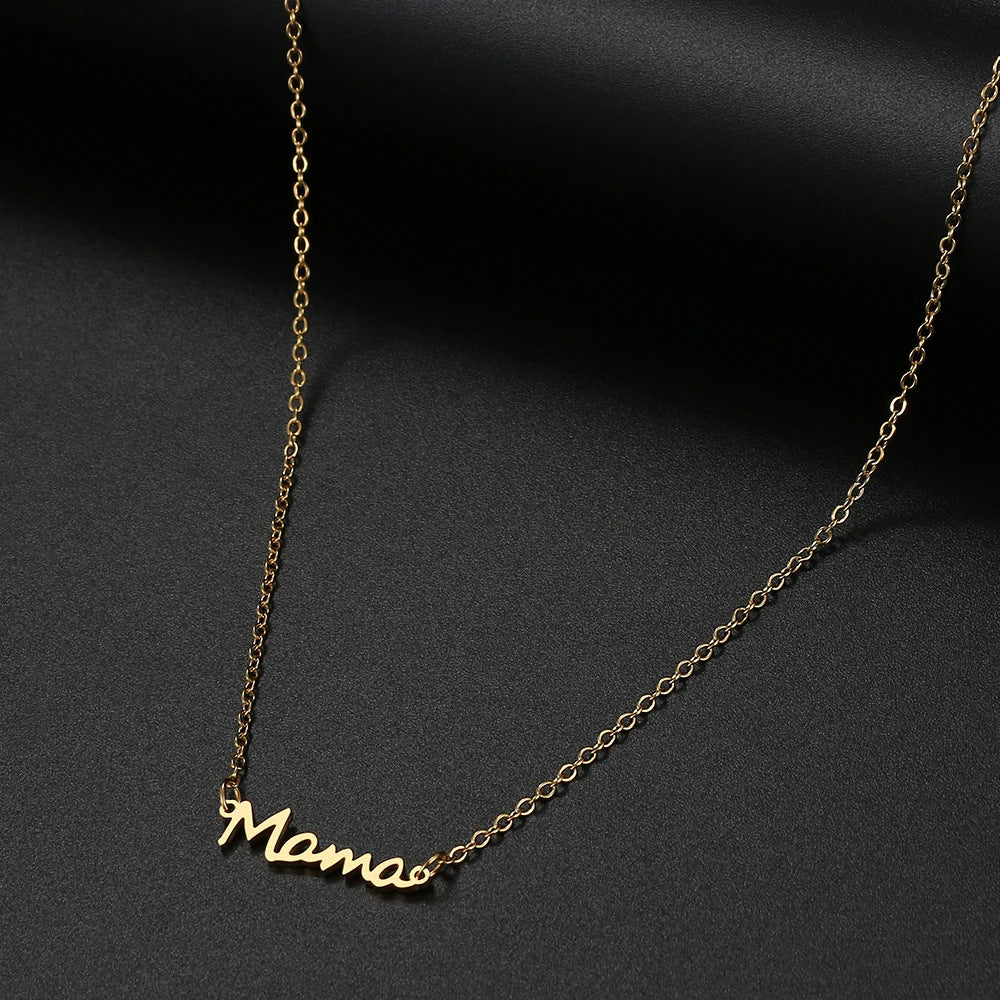 Wholesale Mama necklace English letter pendant